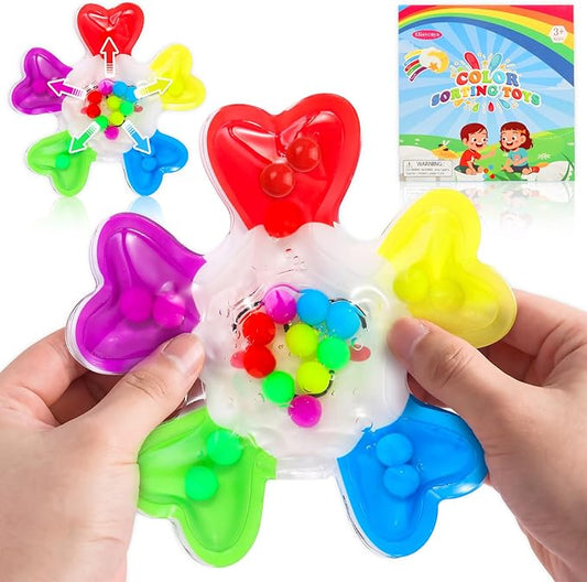 Easter Basket Stuffers Color Sorting Sensory Toys, Fine Motor Skills Games for Toddlers, Montessori Preschool Outdoor Travel Learning Toys, for 3-5 Year Old Boys and Girls