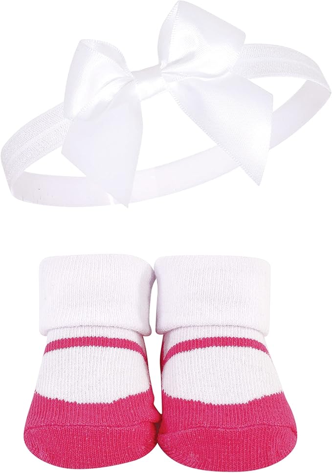 Hudson Baby Girl's Headband and Socks Giftset