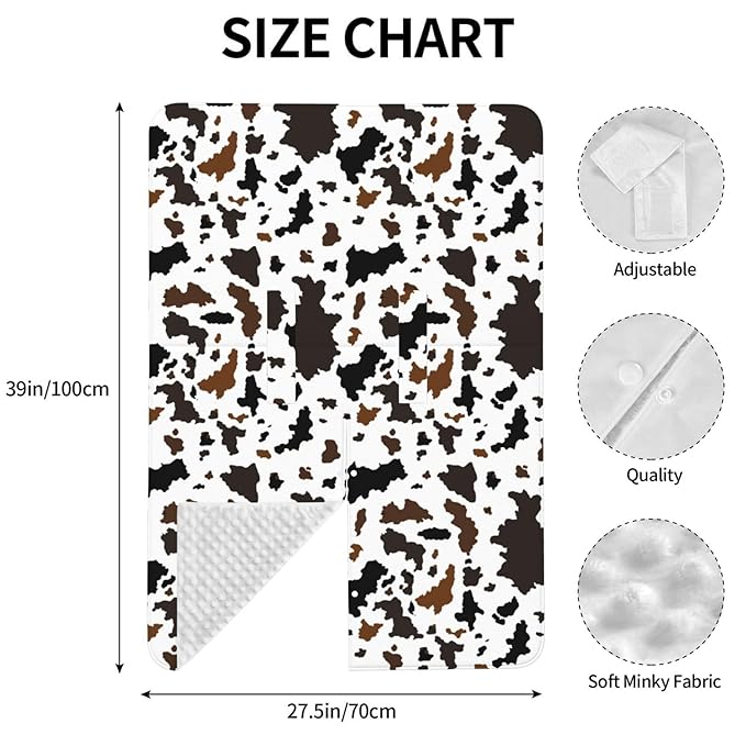 Western Cow Print Baby Car Seat Canopy Cover Multi Use Nursing Cover for Mom Nursing Covers Newborn Cow Print Shower Gift