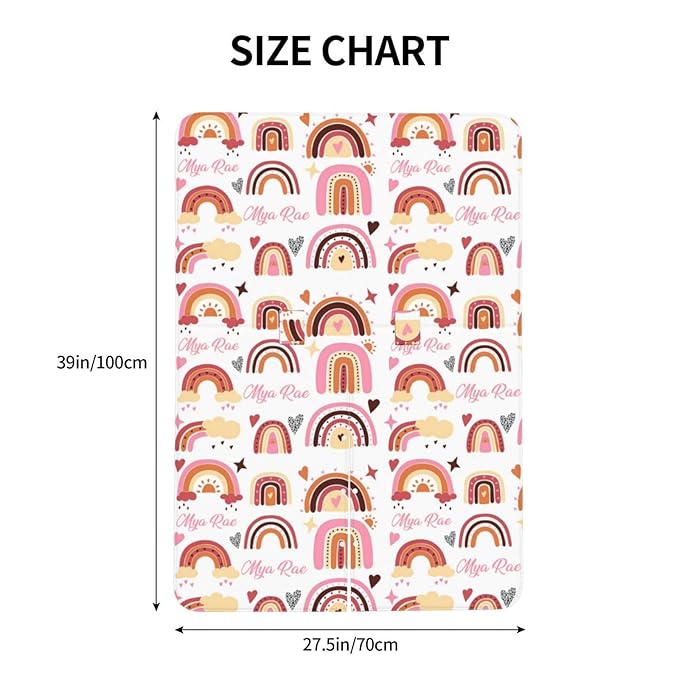 Personalized Baby Car Seat Canopy with Name, Colorful Rainbow Nursing Cover & Infant Car Seat Canopy, Shower Gift for Newborn Baby Girls