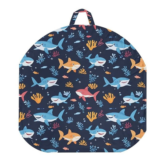 Newborn Lounger Cover, Breathable Newborn Lounger Pillow Cover Soft Lounger Cover for Boys Girls Removable Infant Nest Pillow Slipcover Infant Lounger Cover Shark Design