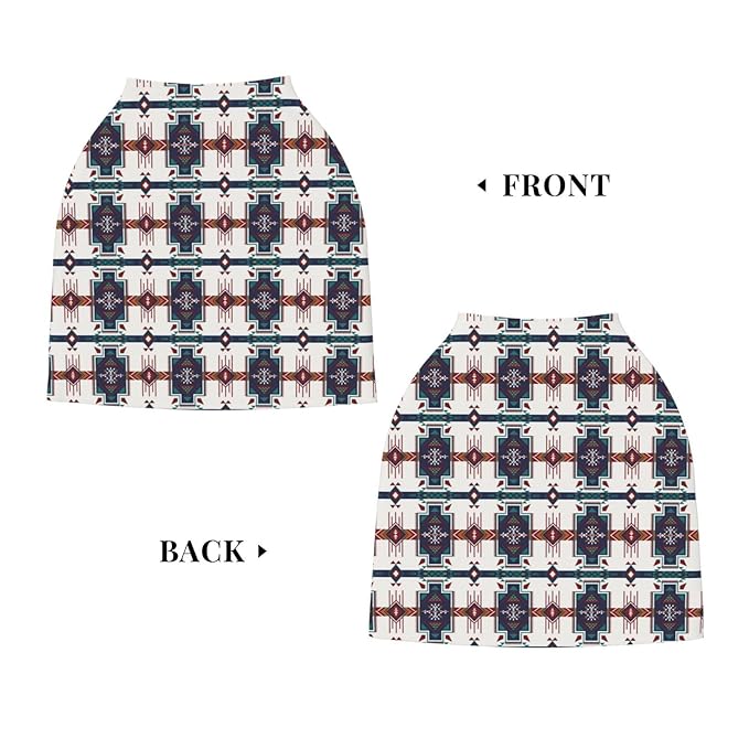 Western Aztec Southwest Navajo Baby Stuff Car Seat Cover for Baby Carseat Covers for Girl Boy Stretchy Soft Breathable Breastfeeding Infant Car Seat Canopy Carrier Cover