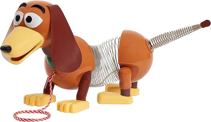 Disney and Pixar Toy Story Slinky Dog Pull Toy, Walking Spring Dog Toy, Classic Stretch Toy for Toddlers, Preschool Kids Toys Ages 18 Months and Up, Basket Stuffers by Just Play