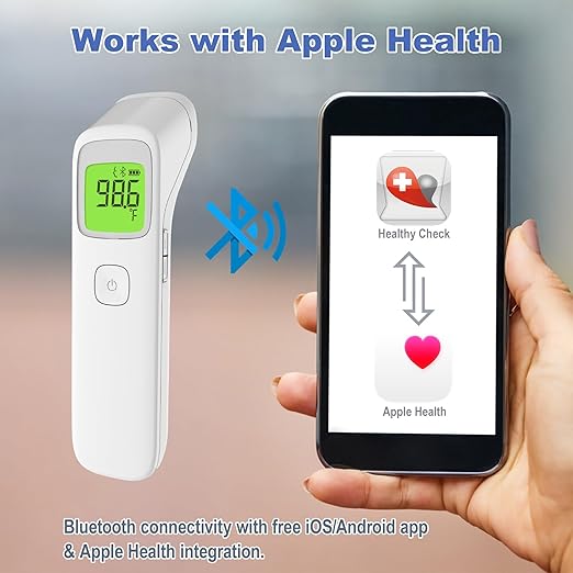 Uright Wireless Forehead Thermometer, Non-Contact Digital Thermometer for Adult, Baby and Children