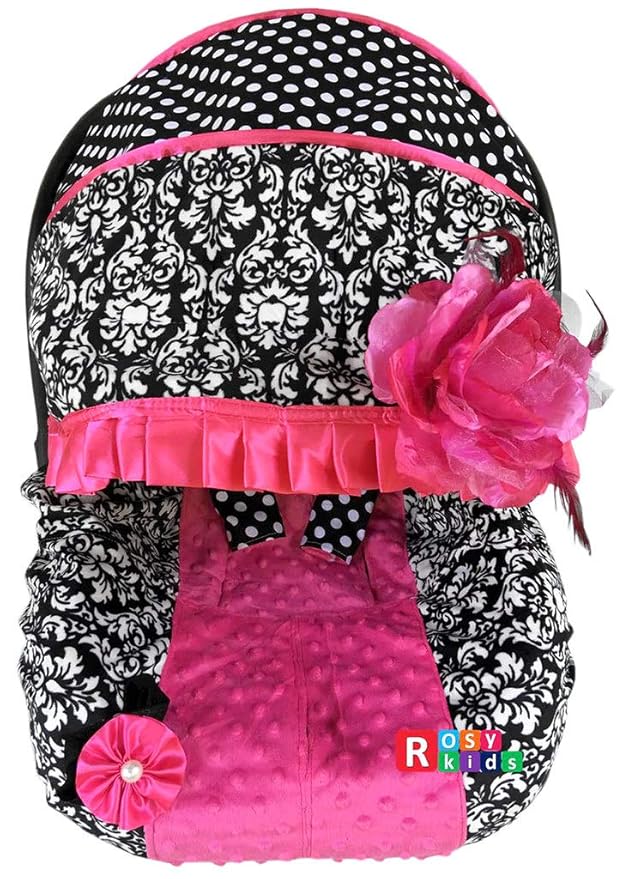 Rosy Kids Infant Carseat Canopy Cover 3 Pc Whole Caboodle Baby Car Seat Cover Kit C080200