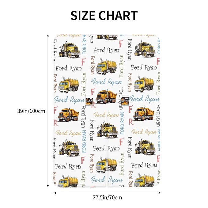 Custom Baby Car Seat Canopy Personalized Car Seat Covers with Name for Baby Boys Girls Customized Construction Truck Nursing Breastfeeding Cover Infant Carseat Canopies Newborn Baby Blanket