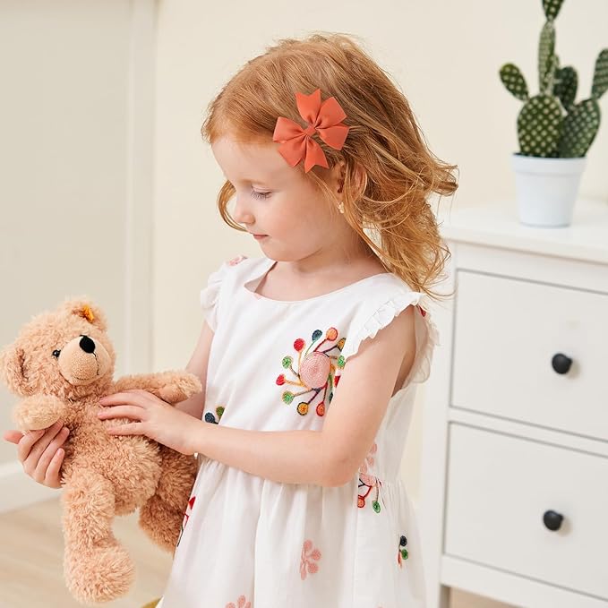 YLEN YHXX 40PCS Hair Bows for Girls 3 Inch Toddler Hair Clips Grosgrain Ribbon Pinwheel Hair Bow with Alligator Clip Handmade Hair Accessories for Girls Toddlers Teens