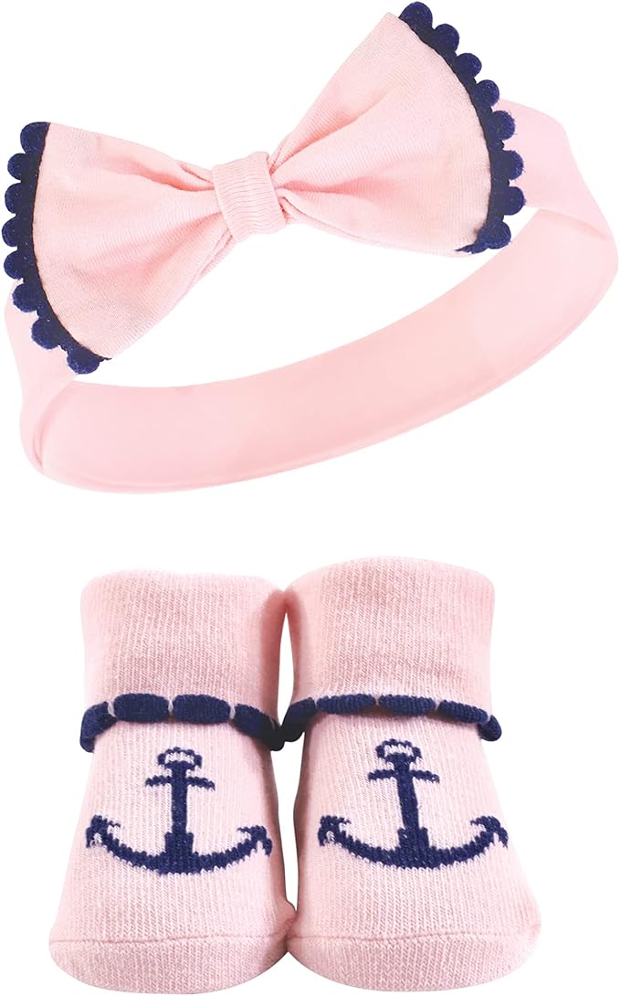 Hudson Baby Girl's Headband and Socks Giftset