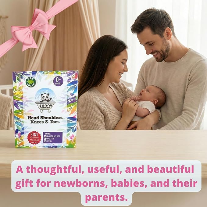 Cradle Cap Brush for Babies - Cradle Cap Treatment | Baby Sponge for Bathing | Baby Brush and Comb Set Newborn | Baby Comb & Scalp Scrubber (Set of 6 - Pink)