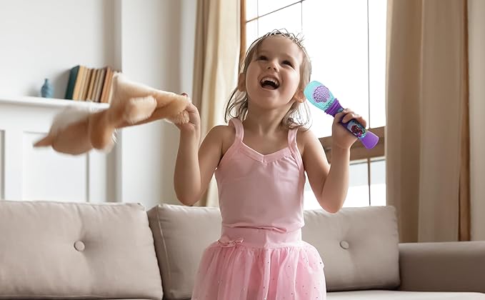 eKids Disney Junior Ariel Microphone Toy for Toddlers, Includes Built-in Music and Lights, Designed for Fans of Ariel Toys