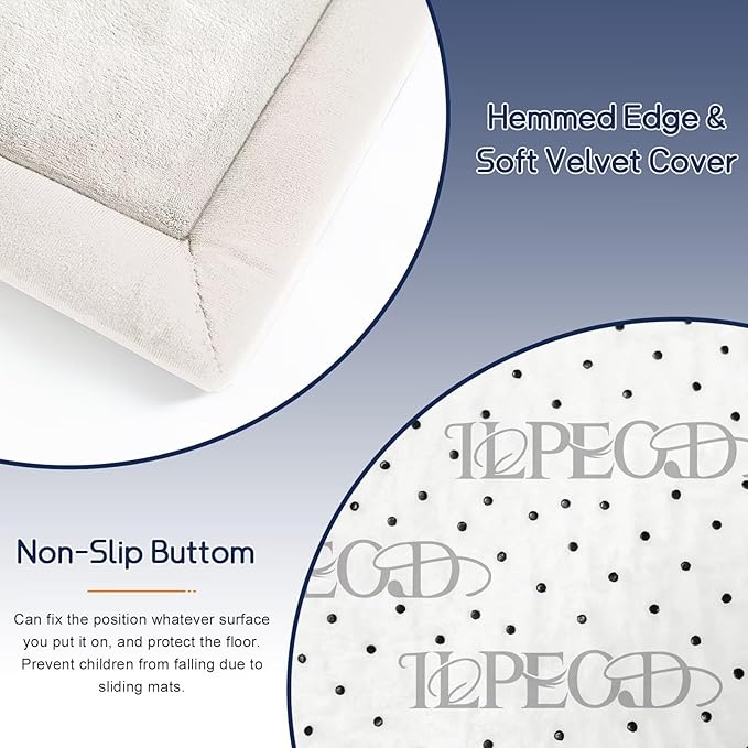 Baby Play Mat for Floor Nursery Rug Muscle Mat Area Rug Playroom Rug 79"x158" Playpen Mat Memory Foam 1.3" Thick Crawling Mat for Babies,Toddlers, Infants, Kids,Cream