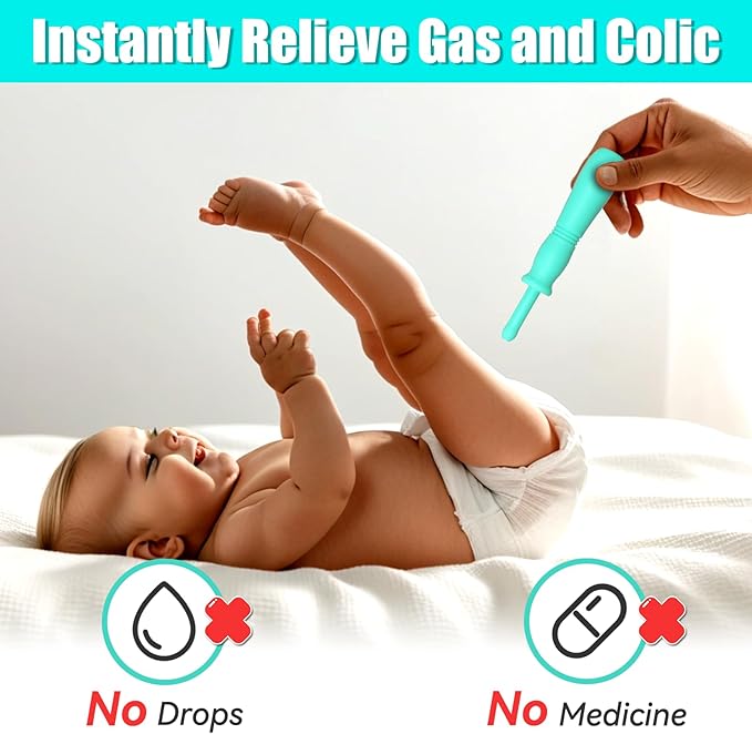 Gas and Colic Reliever for Babies, Effective Instant Constipation Relief for Babies, Natural Solution for Baby Colic and Gas Relief (20 Count, Green)