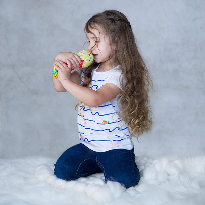 KiddoLab Baby Microphone Toy. My First Kids Microphone with Sounds and Teethers/Rattle. Battery Operated Toy for Toddlers and Babies 3-36 Months