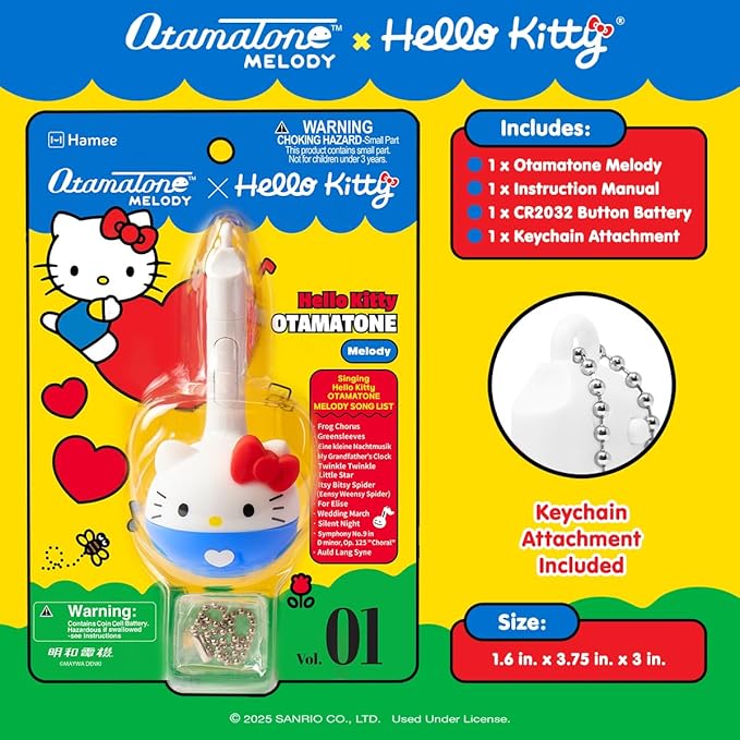 Otamatone Melody Hello Kitty and Friends Electronic Portable Music Instrument/Synthesizer Toy from Japan by Maywa Denki [English Instructions] - Hello Kitty