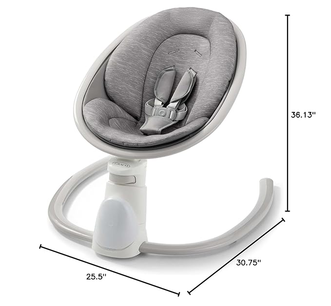 Graco Soothe 'n Sway Bluetooth 3-in-1 Baby Swing — Grows with Your Child —Multiple Soothing Settings and Bluetooth Connectivity