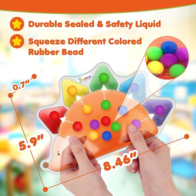 ZaxiDeel Color Sorting Sensory Toys for Kids : Roadtrip Travel Essenstial for Toddler, Color Matching Preschool Activities Educational Calm Down Montessori Toys for Boy Girl Gifts Ages 3+