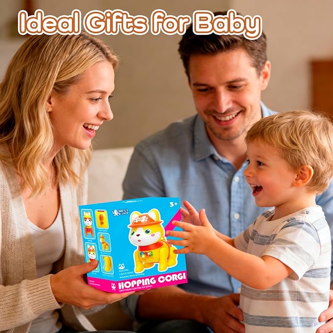 Crawling Baby Toys, Fun Tummy Time Toy for Toddlers with Music and Light, Interactive Walking Moving Sensory Toys for Infant Baby Girls and Boys, Birthday Gifts for Kids Boy Girl 3 4 5 6 7 8 Years