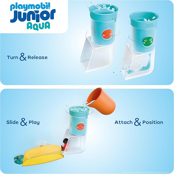 Playmobil Junior Aqua: Pour and Play Water Tank with Slide