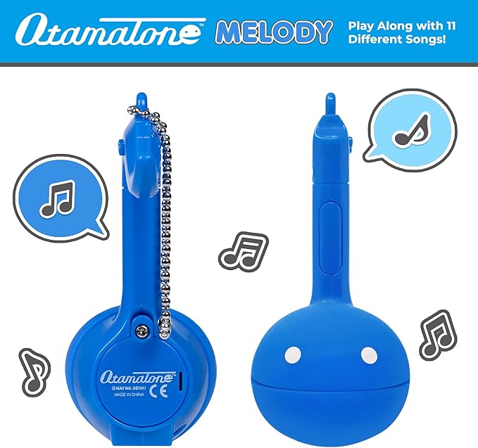 Otamatone Melody Series Japanese Electronic [Mini Size] Musical Toy [11 Pre-Programmed Songs] Portable Synthesizer from Japan by Maywa Denki [English Instruction], Blue