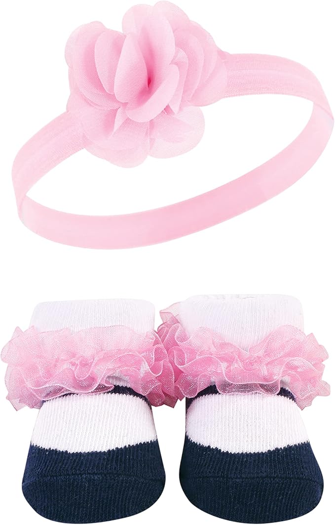 Hudson Baby Girl's Headband and Socks Giftset