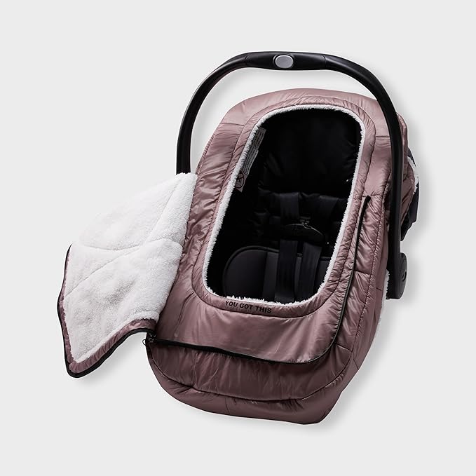 Allyson Felix + GoldBug Deluxe Car Seat Cover for Infants & Babies - Dusty Rose