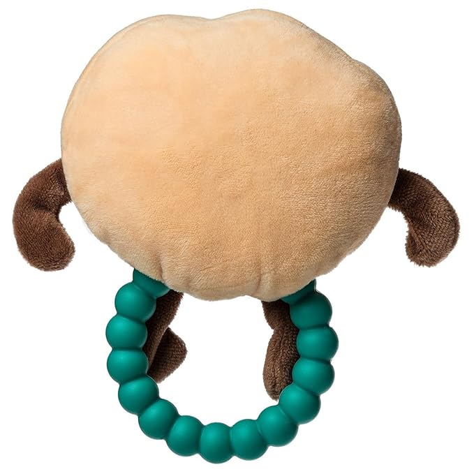 Mary Meyer Sweet Soothie Soft Baby Rattle with Teether Ring, 5-Inches, Chippy Cookie