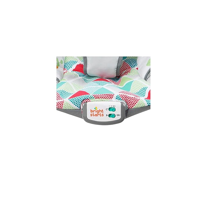 Bright Starts Baby Bouncer Soothing Vibrations Infant Seat - Taggies, Music, Removable -Toy Bar, 0-6 Months Up to 20 lbs (Toucan Tango)