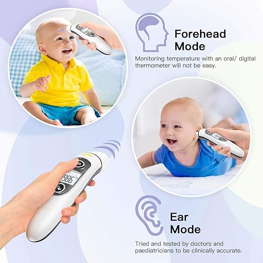 F103 Touchless Forehead Thermometer for Adults and Surface - 2 in 1 Dual Mode Fever Thermometer