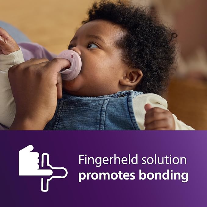 Philips Avent Soothie Baby Pacifiers - 100% Silicone Pacifiers for Babies 3-18 Months, One-piece Design, BPA-Free, Extra Durable, Lilac and Pink, 4 Pack, Model SCF192/70