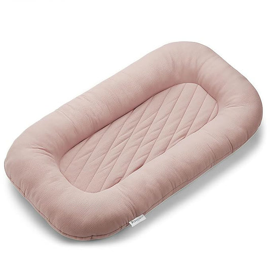 Oversize Baby Lounger for Newborn - 0-12 Months Infant Lounger Breathable Cotton Baby Nest Lounger Playtime Mat for Infant Essentials Baby Shower Gifts (Pink)