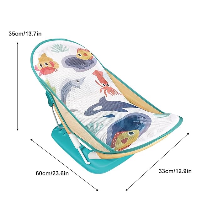 Foldable Toddler Bather - Bathtub Foldable Toddler Bath Bather Seat | Foldable Baby Bather with Bath Stand | Toddler Folding Shower Rack for Bathtub Counter Sink Bathroom