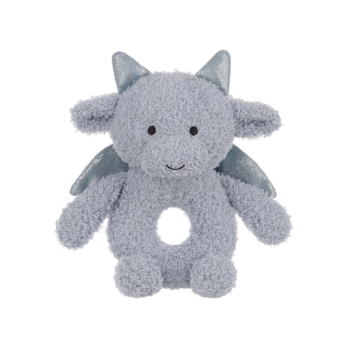 Apricot Lamb Dragon Rattle Soft Baby Rattle for Boys and Girls, Plush Stuffed Animal Rattle Toy Lovey for The Newborn, 0-3 Months, 0-6 Months and Above