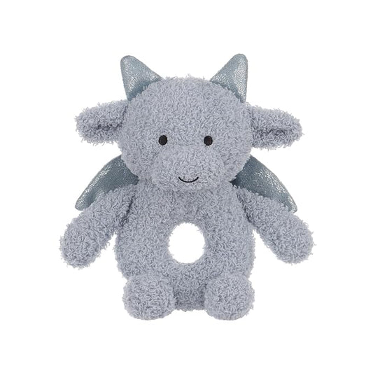 Apricot Lamb Dragon Rattle Soft Baby Rattle for Boys and Girls, Plush Stuffed Animal Rattle Toy Lovey for The Newborn, 0-3 Months, 0-6 Months and Above