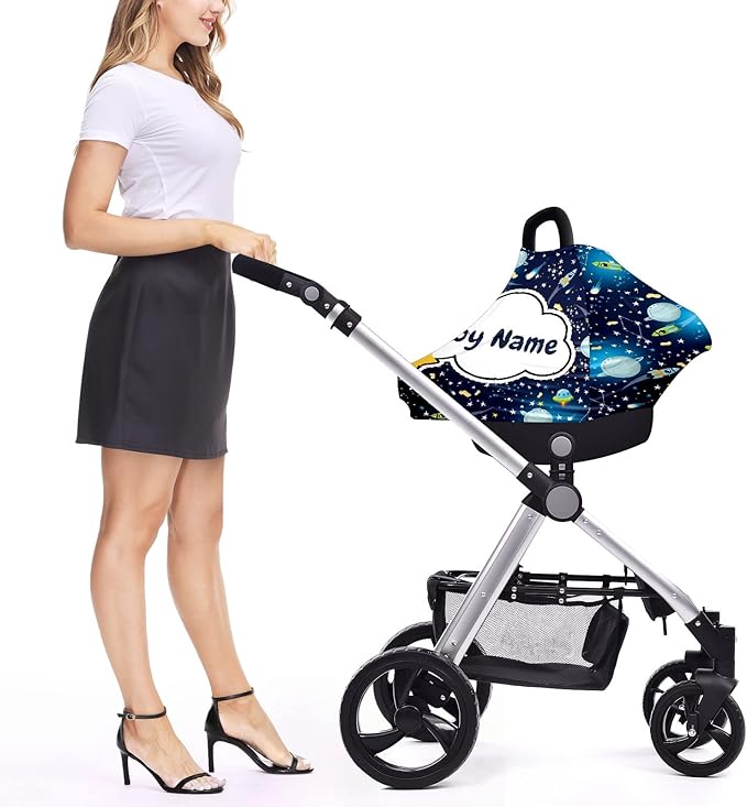 Baby Car Seat Stroller Cover Nursing Cover New Mom Breastfeeding Scarf Soft Stretchy Infant Carrier Cover Car Canopy Coverage