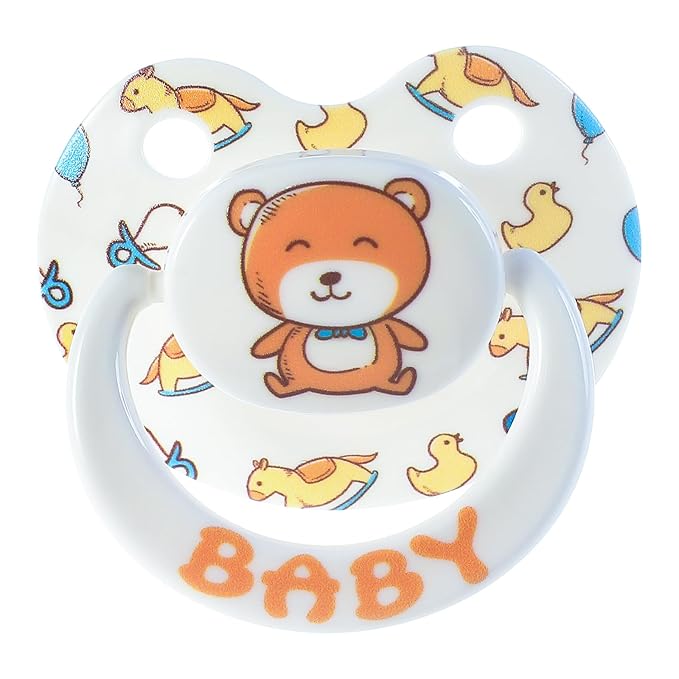 Adult Pacifier Age Regression Stuff: Cute Big Size Silicone Binky for Adults - Large Shield Pici for Sleep