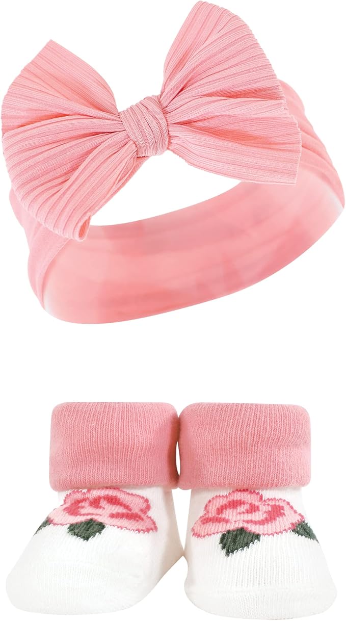 Hudson Baby Girl's Headband and Socks Giftset