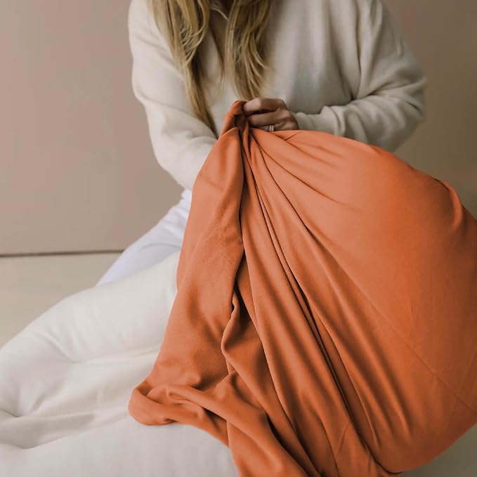 Baby Lounger - Snuggle Cozy Me Infant Lounger for Newborn 0-12 Months, Flannel Cover，Portable Breathable & Soft Baby Nest Lounger for Home and Travel - Orange