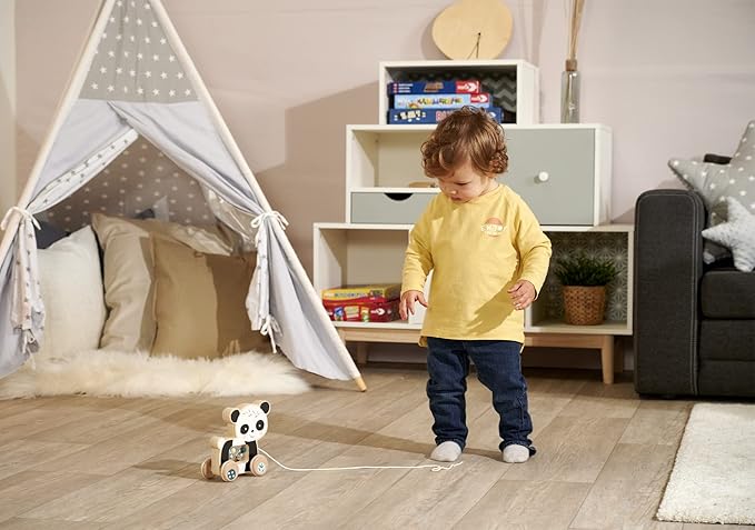 Eichhorn 100003806 Pull-Along Toy, Black, White, Natural