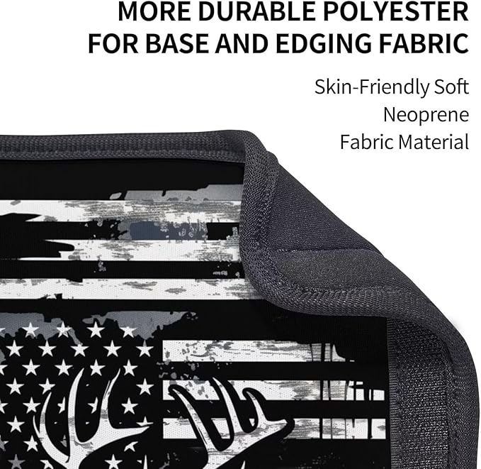 Soft Auto Seat Belt Cover American Flag Elk Seatbelt Shoulder Pad 2 PCS for A More Comfortable Driving Compatible with All Cars and Backpack Gray Black Patriot Star Stripe Seat Belt Cushion