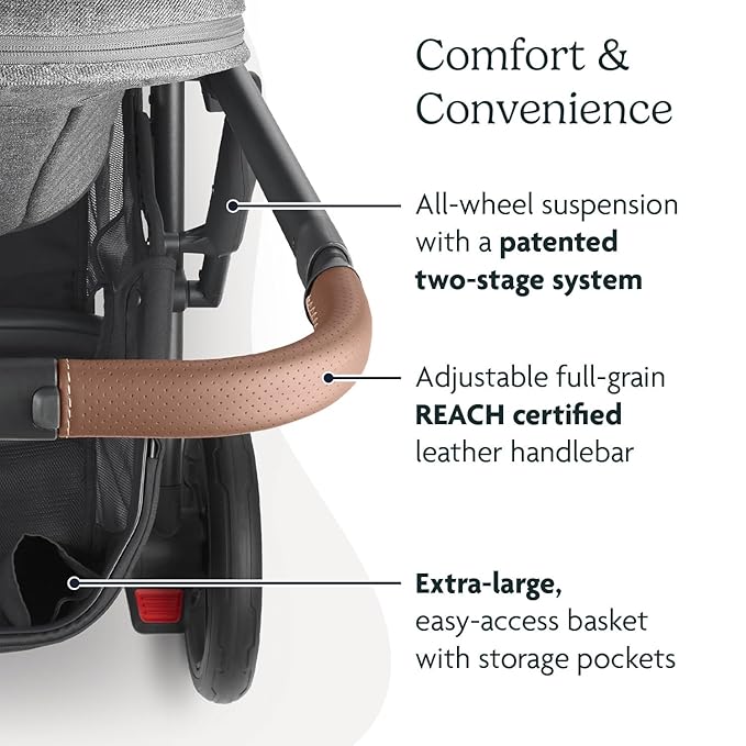 UPPAbaby Travel System, Includes Cruz V2 Stroller + Mesa V2 Car Seat Combo/Toddler Seat, Bumper Bar, Bug Shield, Rain Shield, Car Seat, Base + Robust Infant Insert Included/Greyson (Charcoal Mélange)