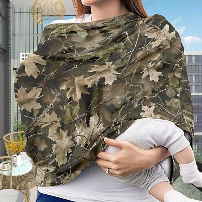 Coldinair Jungle Dead Leaf Baby Car Seat Covers for Boys or Girls,Multi-use Cover,Baby Carseat Canopy,Nursing Cover for Breastfeeding