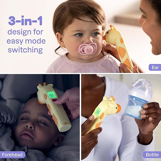 Playhouse MD Ultimate Cough and Cold Bundle – 5-in-1 Kit with Forehead & Ear Infrared Thermometer, Baby Nasal Aspirator & Nasal Bulb, Medicine Syringe Pacifier Dispenser | Toddler & Baby Essentials