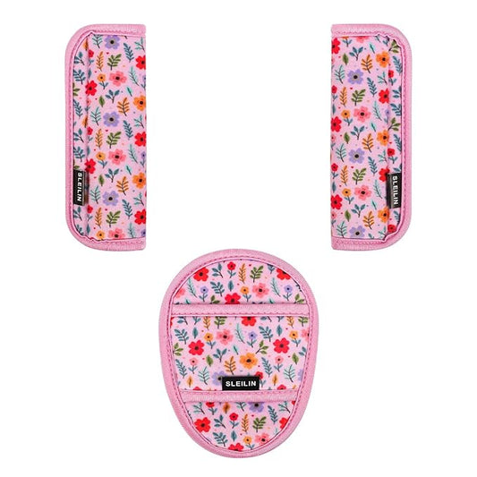 3 Pcs Car Seat Straps Shoulder Pads Suit for Kids : Ultra-Soft Child Car Seat Strap Covers, Kids Car Seat Strap Pads, Cute Plush Printed Seat Belt Covers, Hip Support, for Pushchair, Baby Stroller