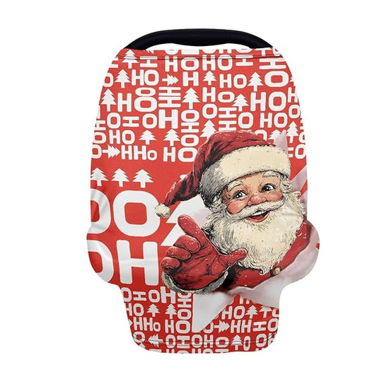 AFPANQZ Santa Claus Nursing Covers for Newborns Baby Car Seat Covers for Baby Girls, All Season Baby Carseat Canopy Cover Ups Breastfeeding Scarves Breathable Baby Shower s