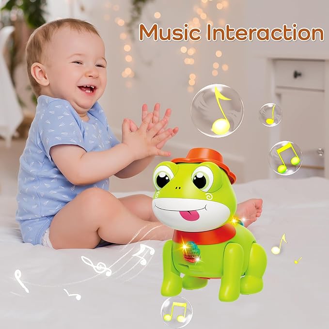 Baby Toys, Fun Tummy Time Toy for Toddlers with Music and Light, Interactive Walking Moving Sensory Toys for Infant Baby Girls and Boys, Birthday Gifts for Kids Boy Girl 3 4 5 6 7 8 Years