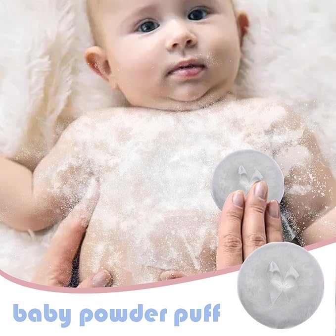 Baby Powder Puff - Soft Skin-Friendly Body Powder Applicator | Portable Round Face Body Puff, Dustproof Powder Puff, Soft Body Powder Puff, Skin-Friendly Makeup Body Powder Puff For Home And Travel