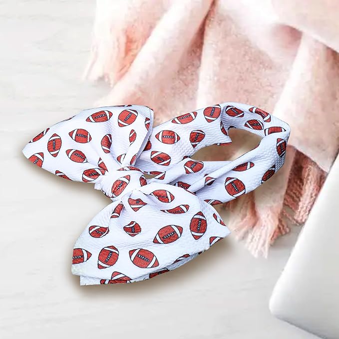 Baby Girls Football Headbands with Bow,Hairband Bowknot Newborn Football Bow Headwarp,Sports Wide Hair Accessories Gift for Football Newborn Infant Toddlers Kids