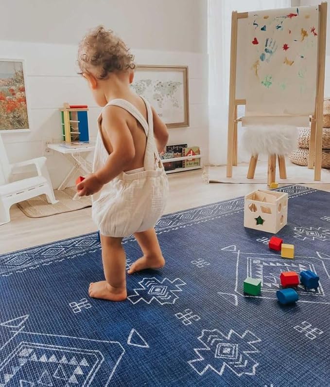 The Shwally PlayMat - Soft Baby Play Mat - Reversible Foam Floor Mat - Waterproof, Wipe-Clean, Durable, Non-Toxic and Hypoallergenic - Large (6.5' X 4.5')