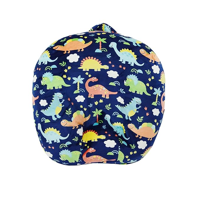 KiddyKlouds Baby Lounger Cover | Newborn Lounger Removable Cover | Highly Water Resistant Minky Fabric (No. 9 - Dinosaur on Navy)