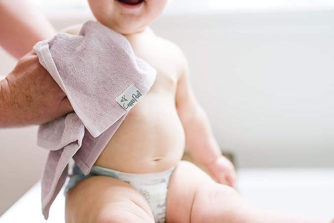 Copper Pearl 6 Ultra Soft Baby Bath Washcloths Premium Large Soft Lily (Purple/Lavender/Gray) 11" x 11" Towels